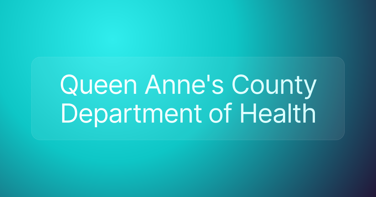 Queen Anne's County Department of Health