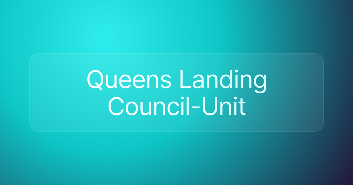 Queens Landing Council-Unit
