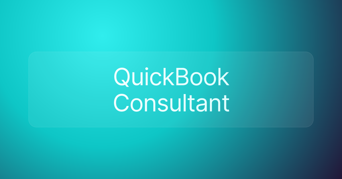 QuickBook Consultant