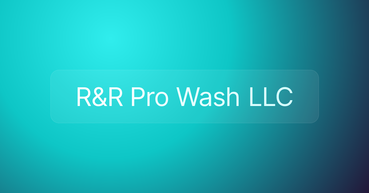 R&R Pro Wash LLC