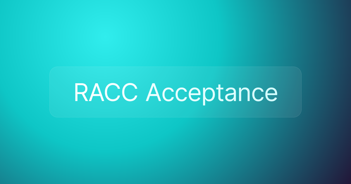 RACC Acceptance