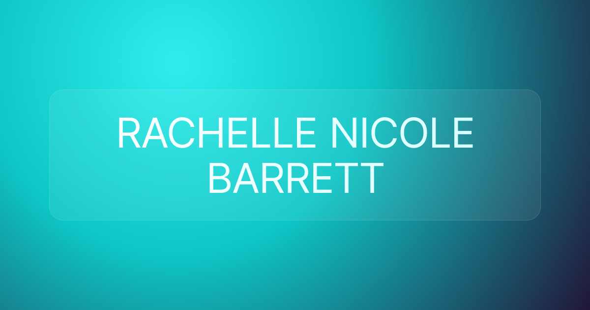 RACHELLE NICOLE BARRETT
