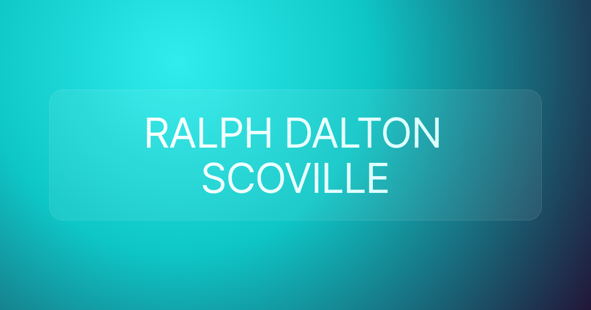 RALPH DALTON SCOVILLE