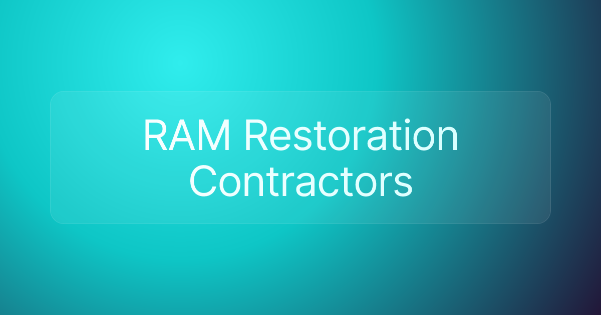 RAM Restoration Contractors