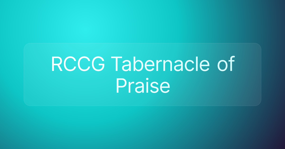 RCCG Tabernacle of Praise