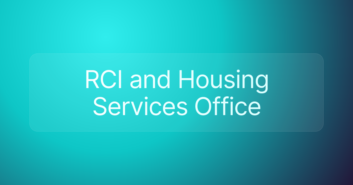 RCI and Housing Services Office