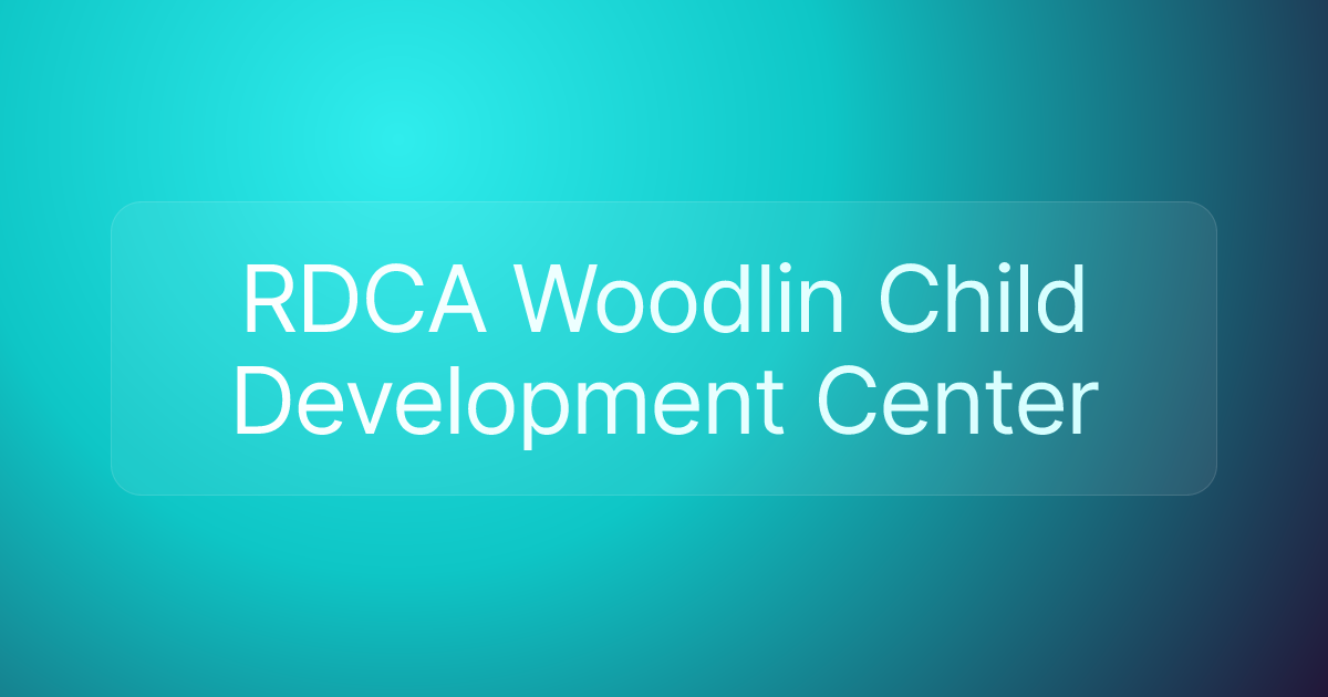 RDCA Woodlin Child Development Center