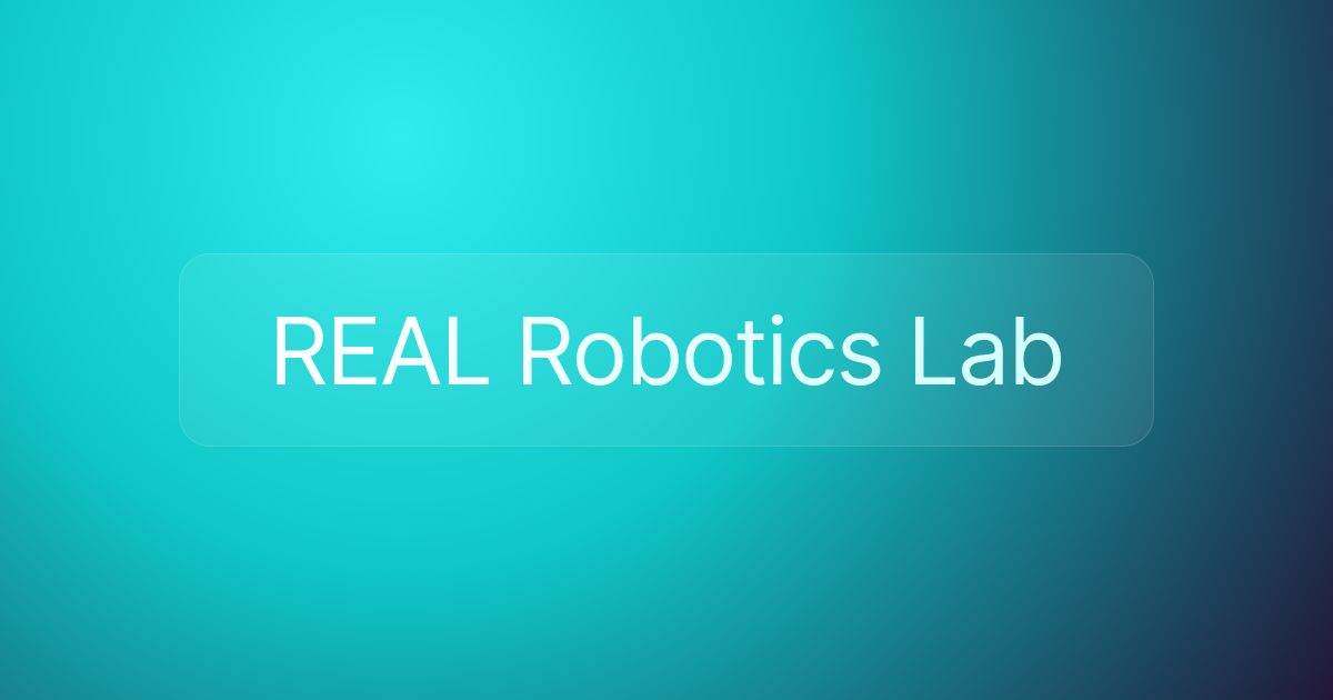 REAL Robotics Lab