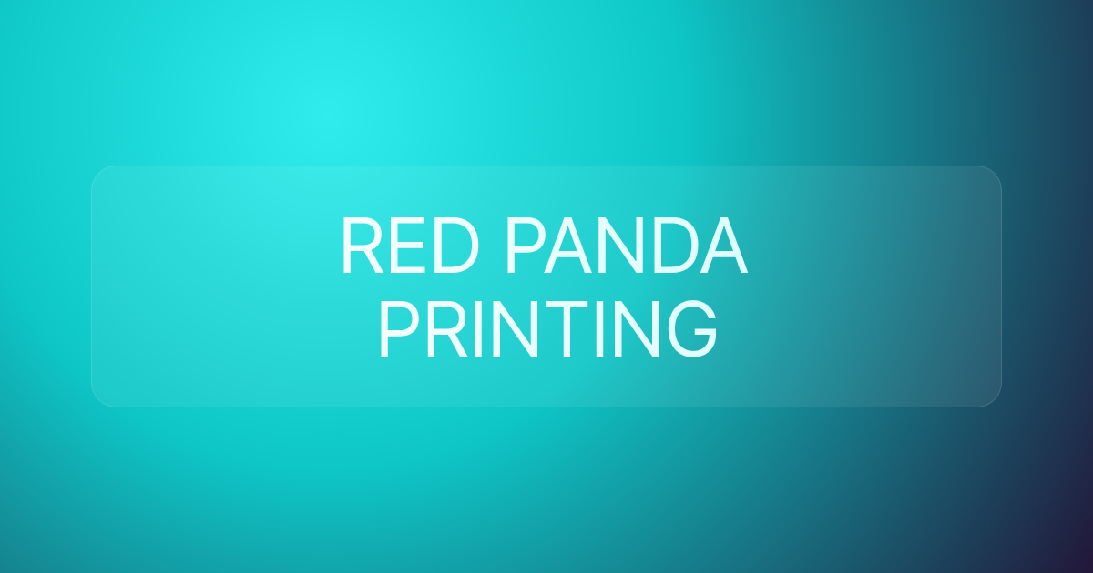 RED PANDA PRINTING