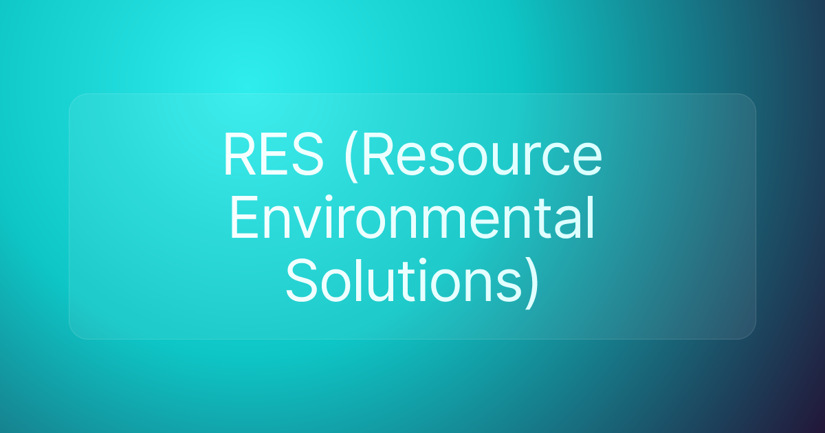 RES (Resource Environmental Solutions)