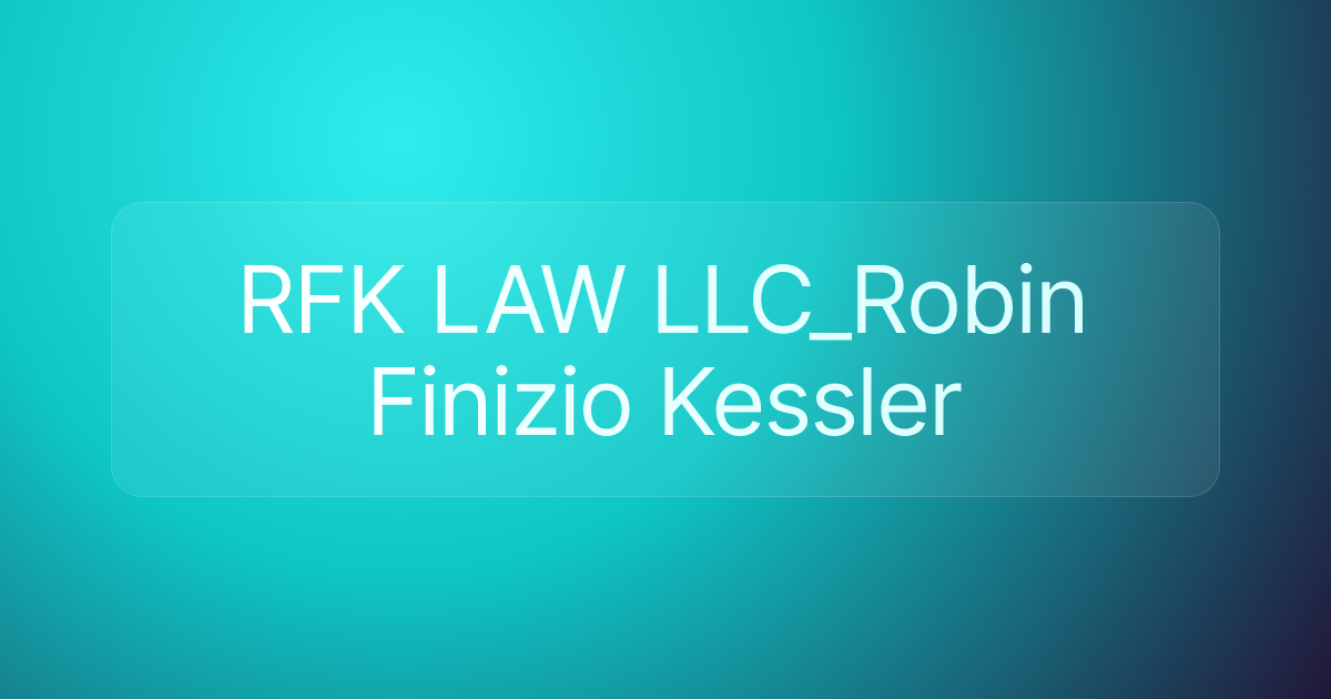 RFK LAW LLC_Robin Finizio Kessler
