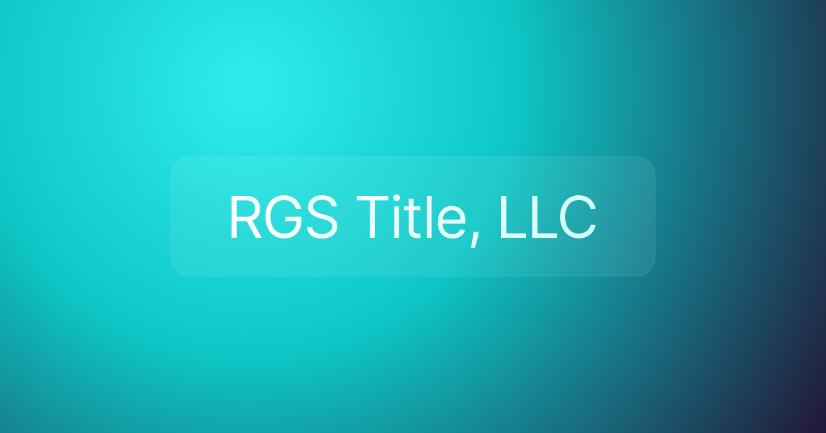 RGS Title, LLC