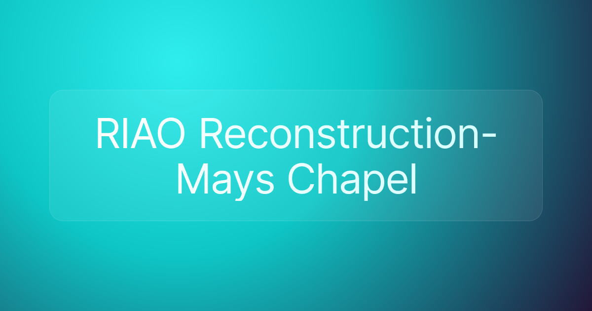 RIAO Reconstruction-Mays Chapel
