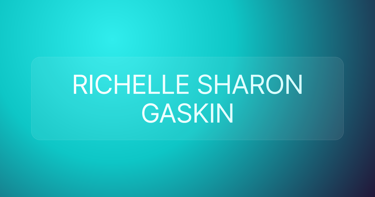 RICHELLE SHARON GASKIN