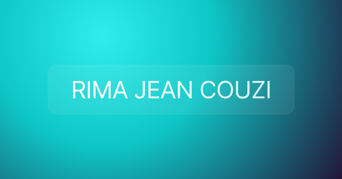 RIMA JEAN COUZI