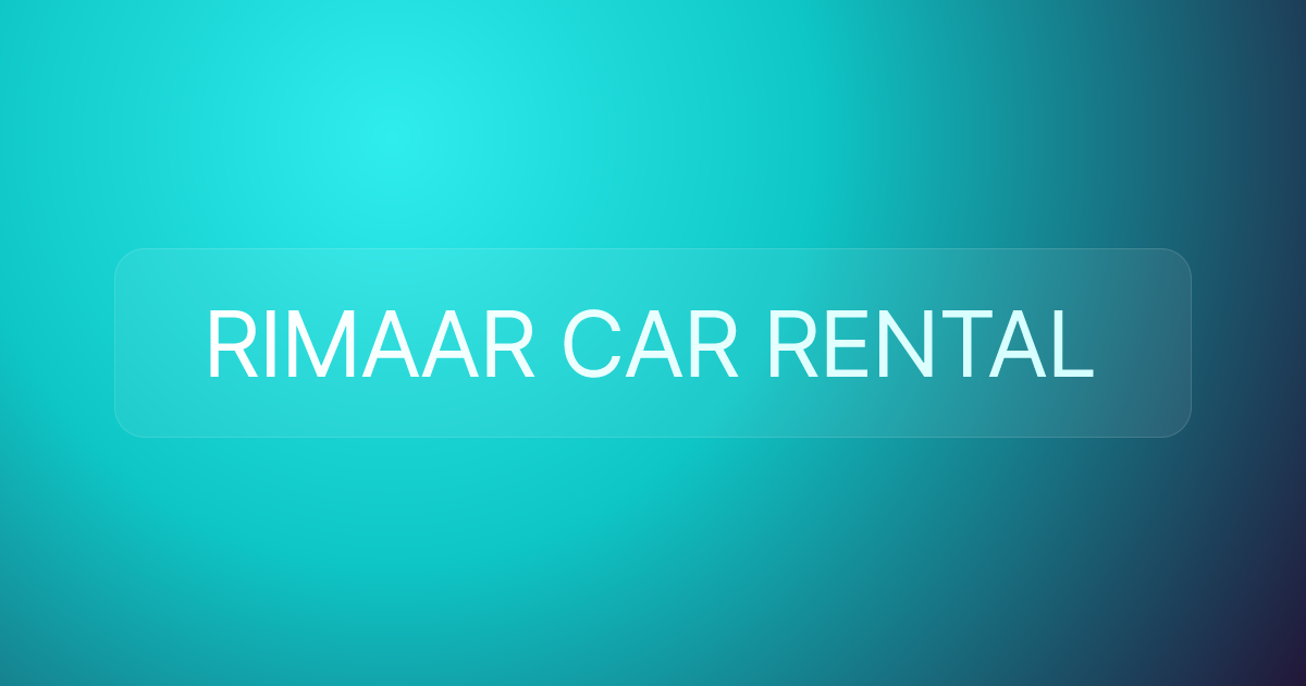 RIMAAR CAR RENTAL
