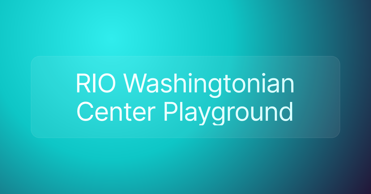 RIO Washingtonian Center Playground