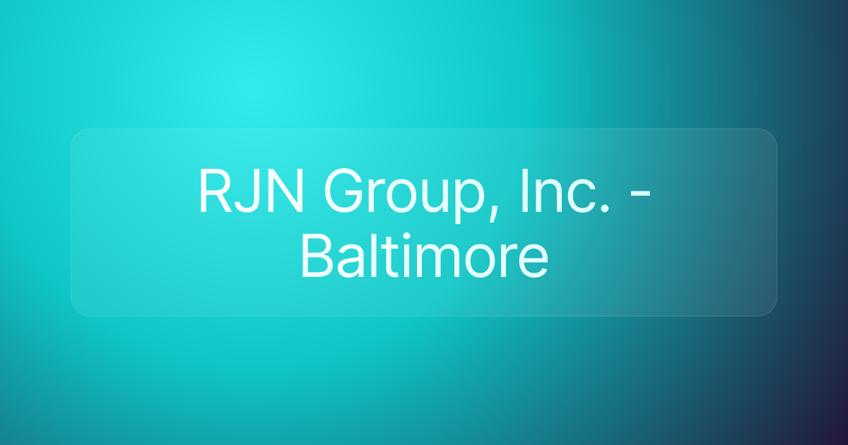 RJN Group, Inc. - Baltimore
