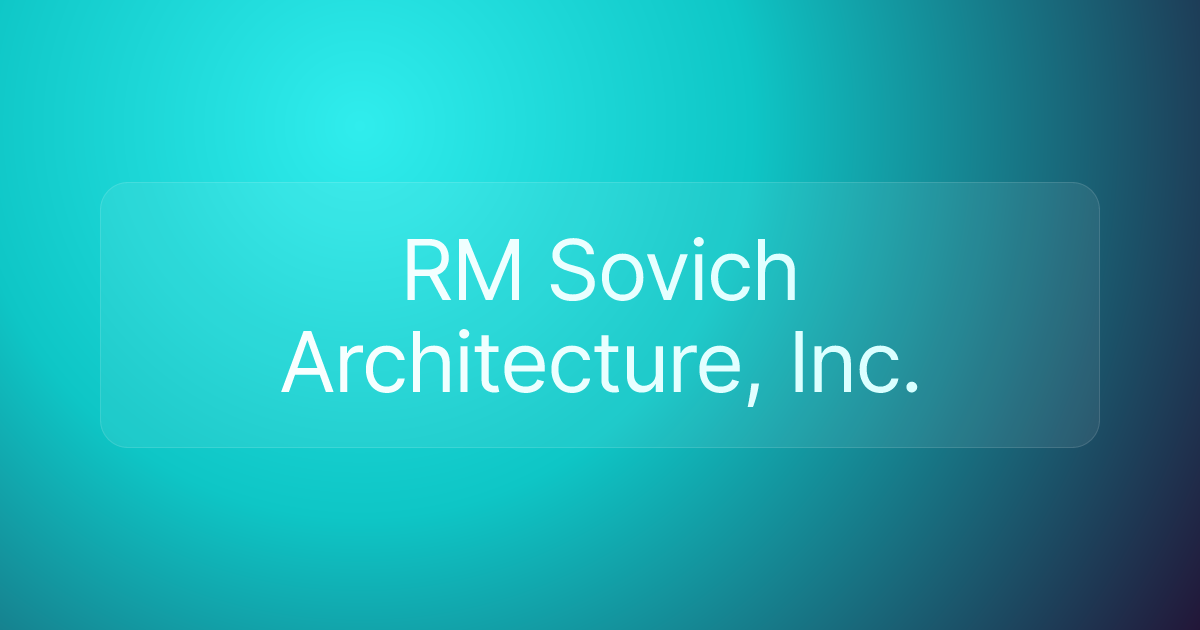 RM Sovich Architecture, Inc.