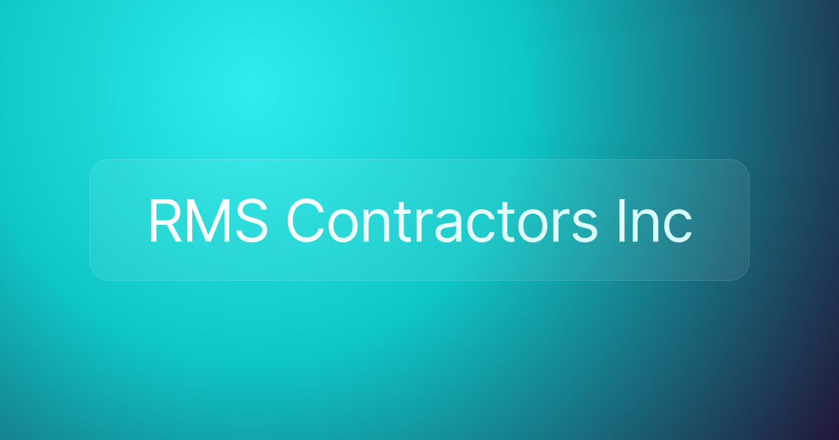 RMS Contractors Inc