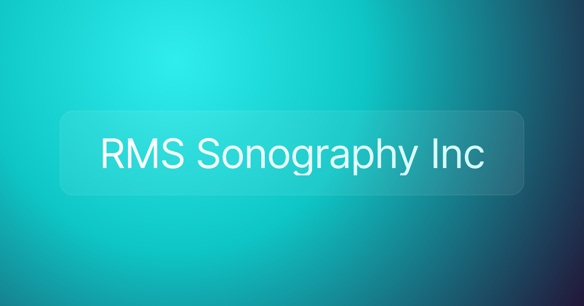 RMS Sonography Inc