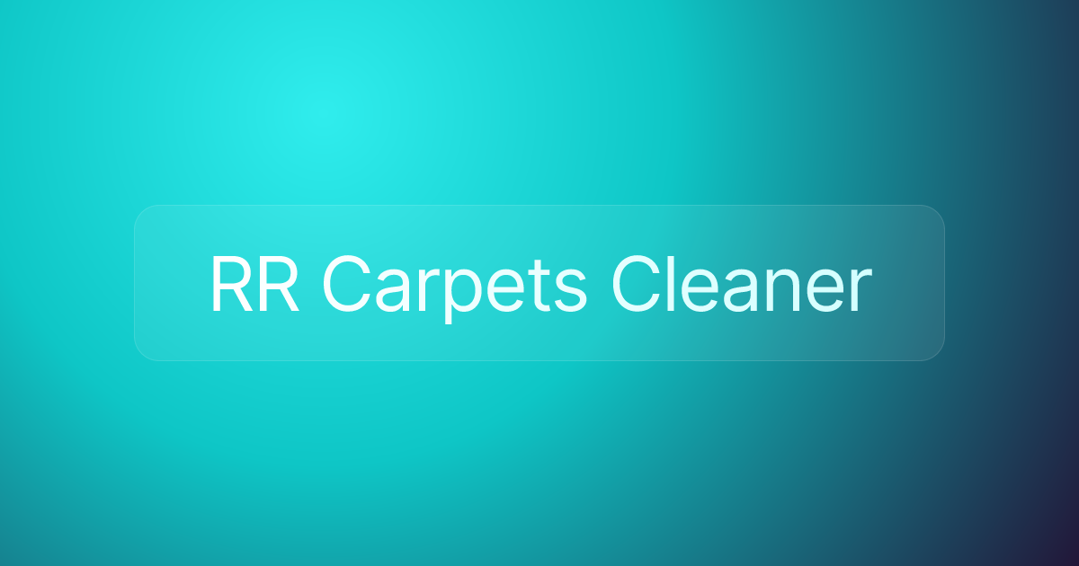 RR Carpets Cleaner