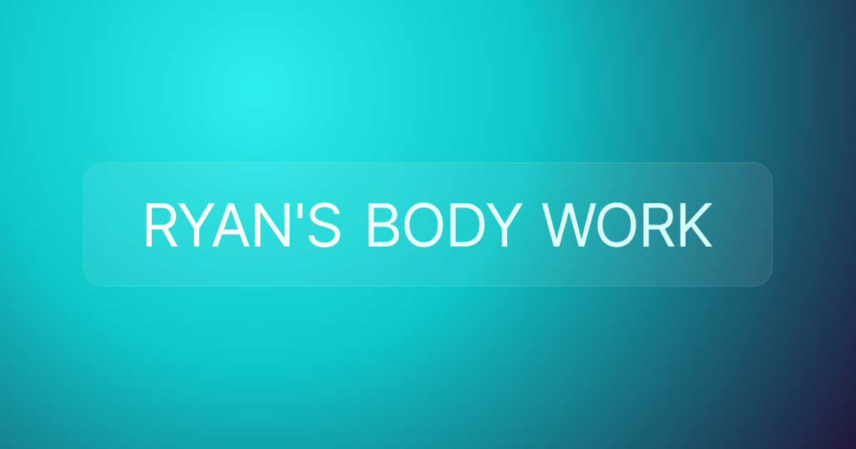 RYAN'S BODY WORK