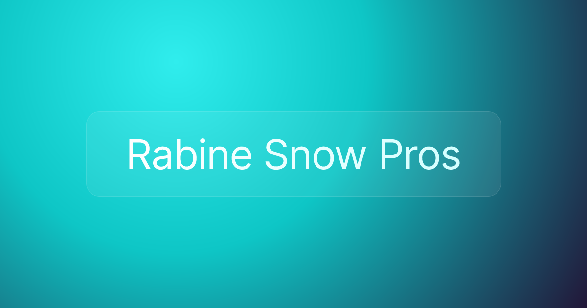 Rabine Snow Pros