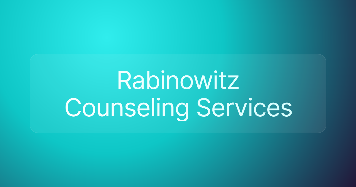 Rabinowitz Counseling Services
