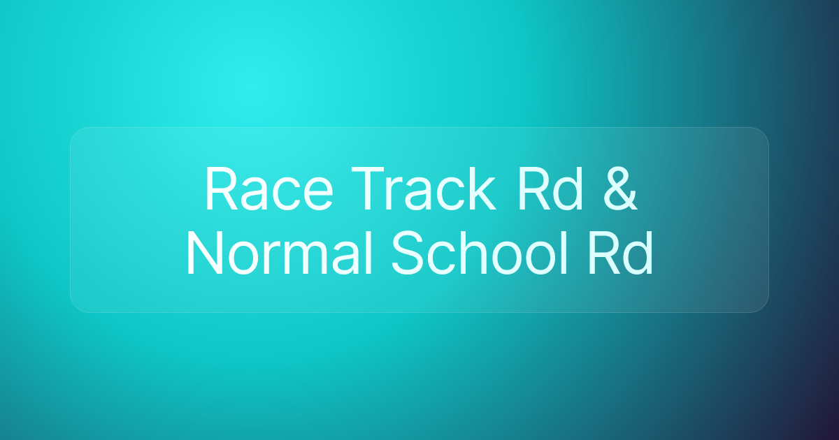 Race Track Rd & Normal School Rd