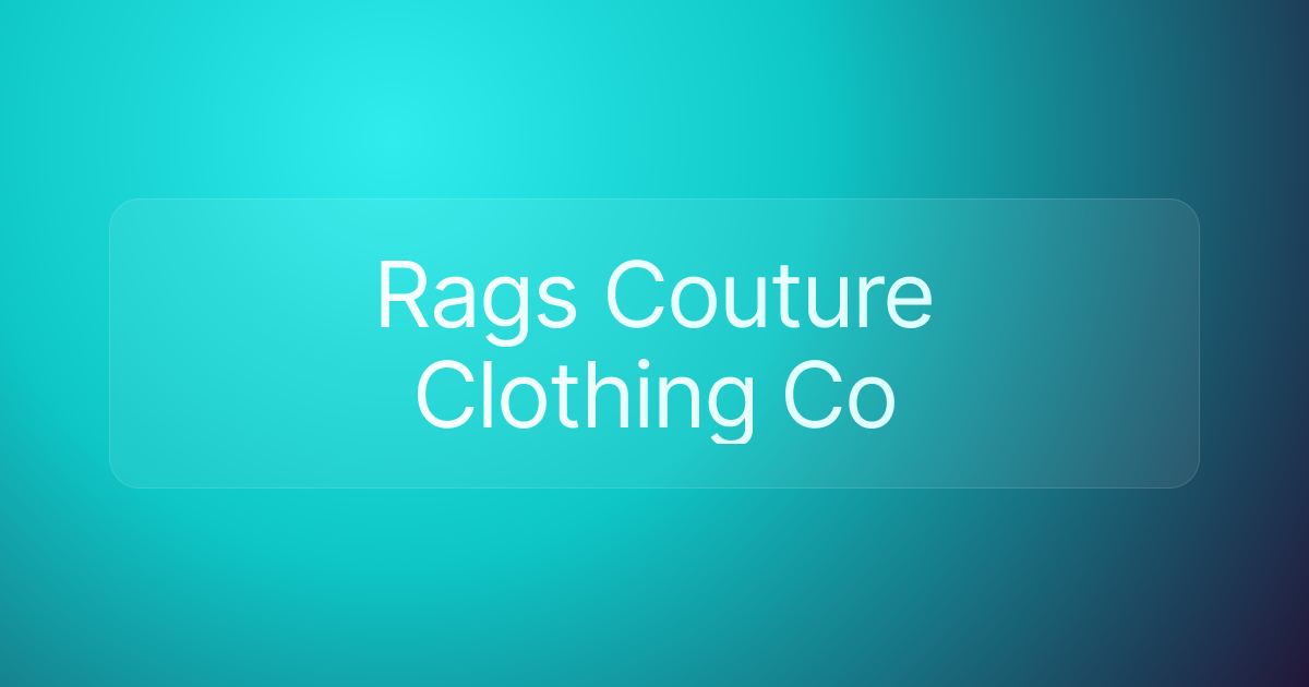 Rags Couture Clothing Co