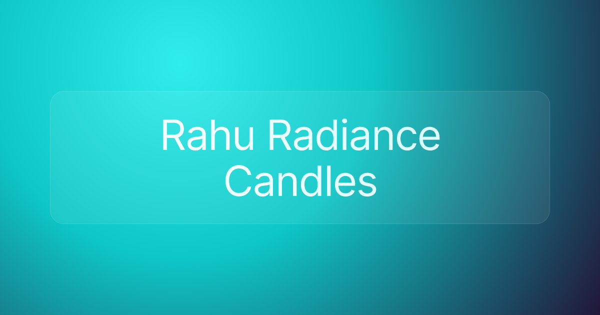 Rahu Radiance Candles