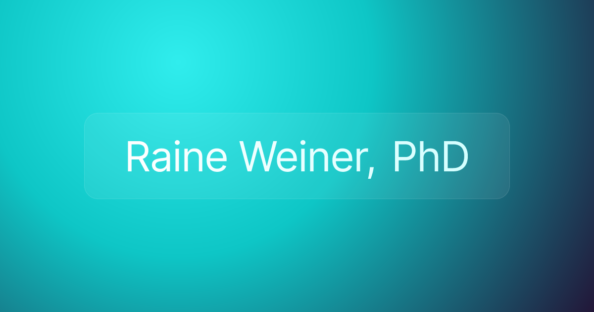Raine Weiner, PhD