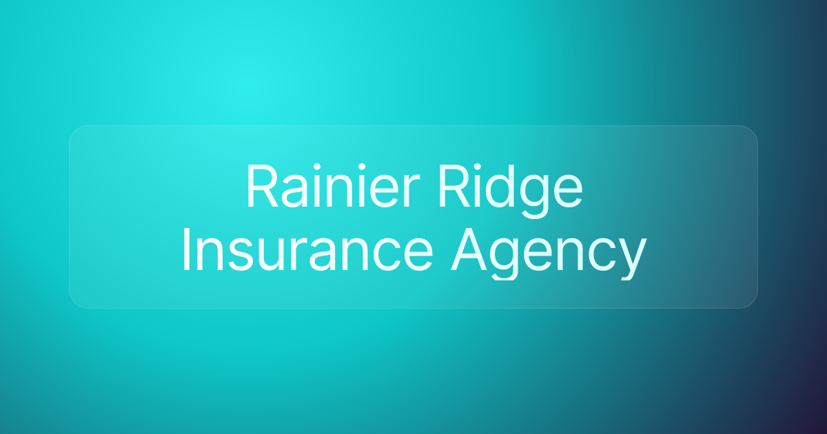 Rainier Ridge Insurance Agency