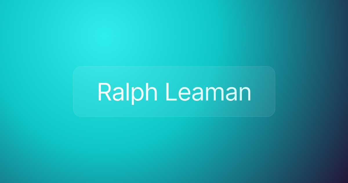 Ralph Leaman