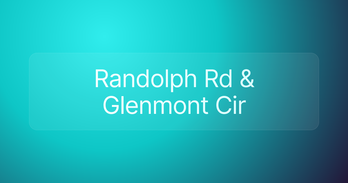 Randolph Rd & Glenmont Cir