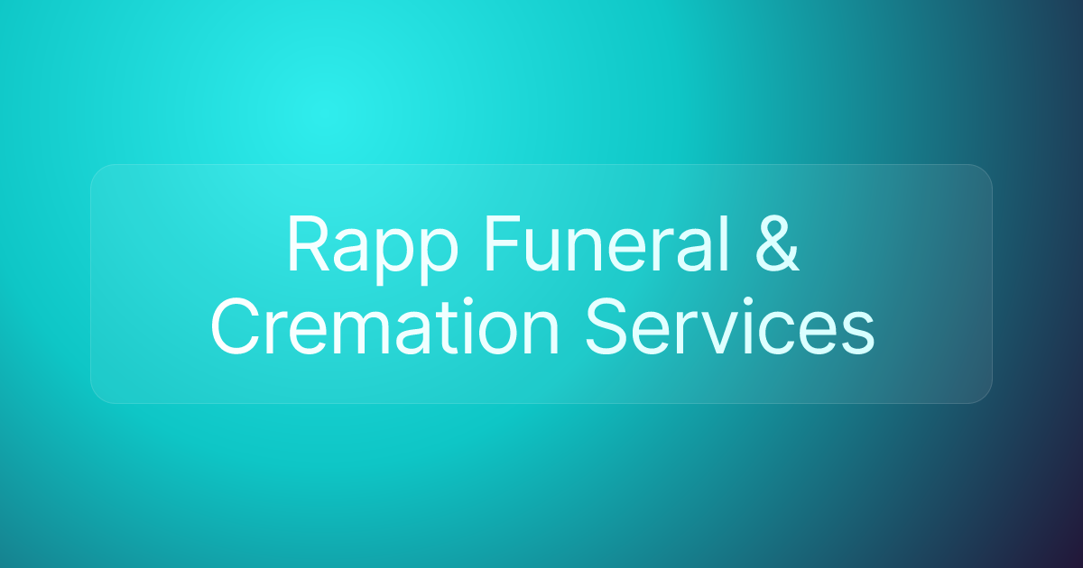 Rapp Funeral & Cremation Services