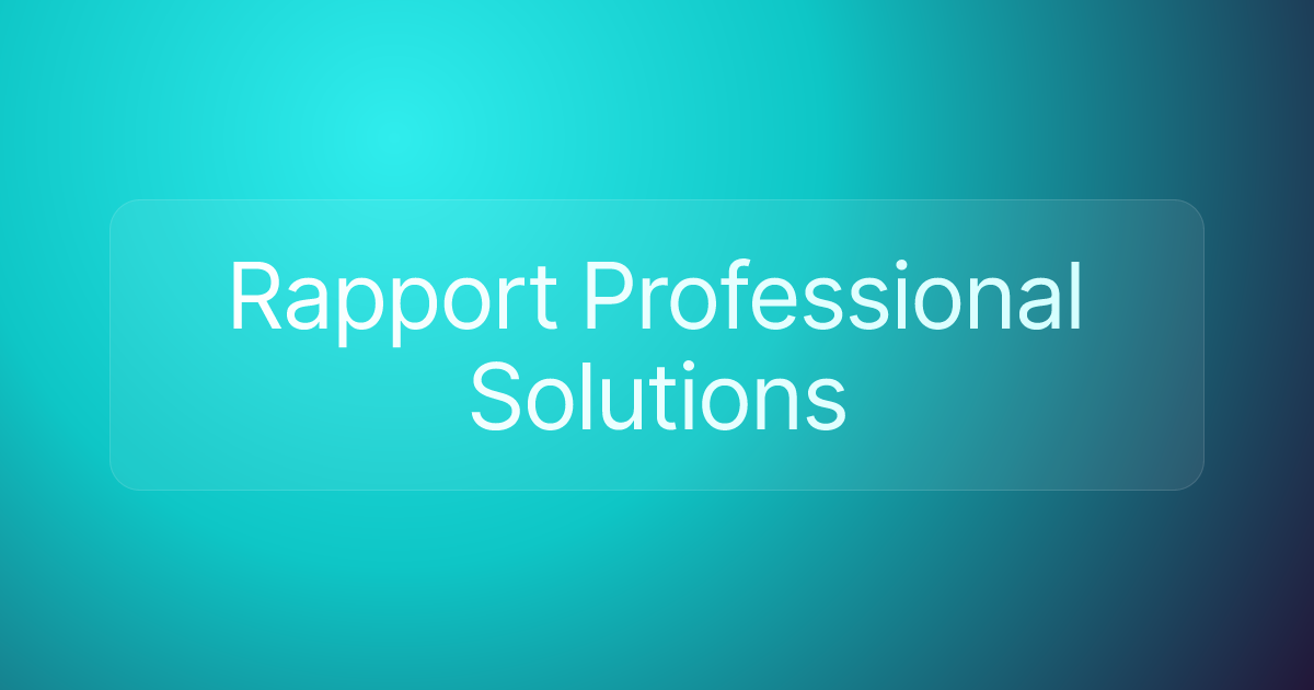 Rapport Professional Solutions