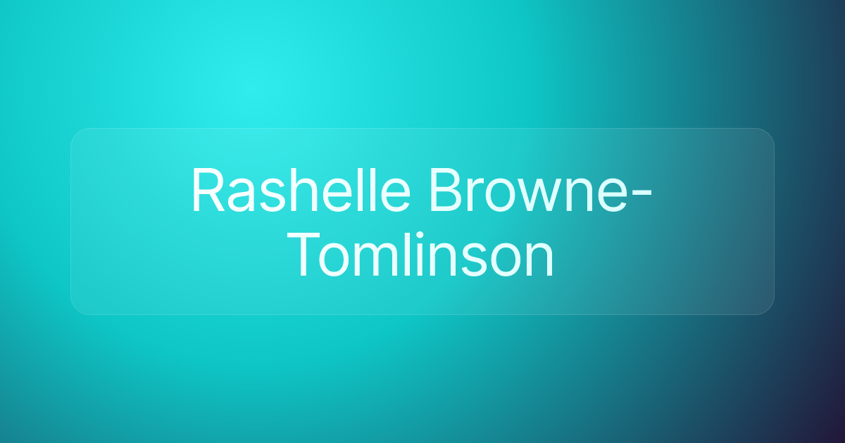 Rashelle Browne-Tomlinson
