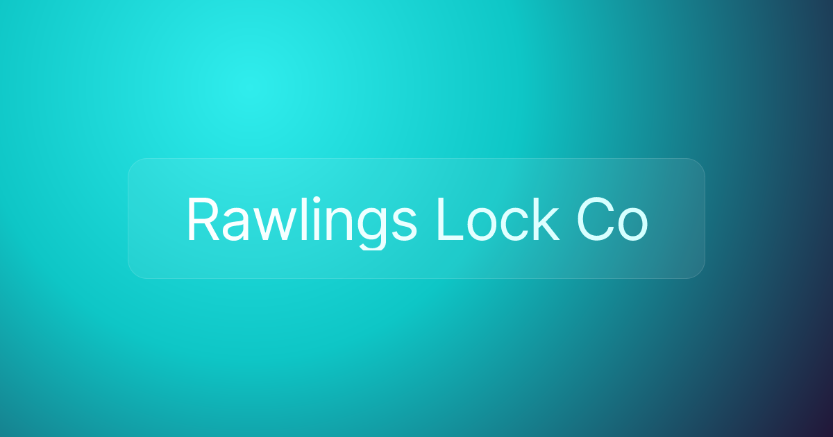 Rawlings Lock Co