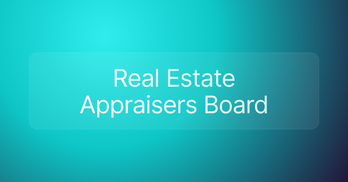 Real Estate Appraisers Board