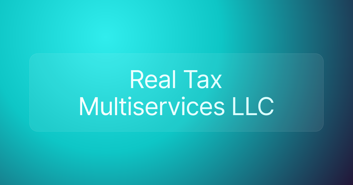 Real Tax Multiservices LLC