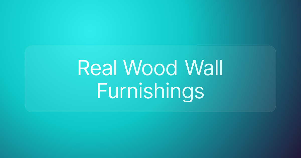 Real Wood Wall Furnishings