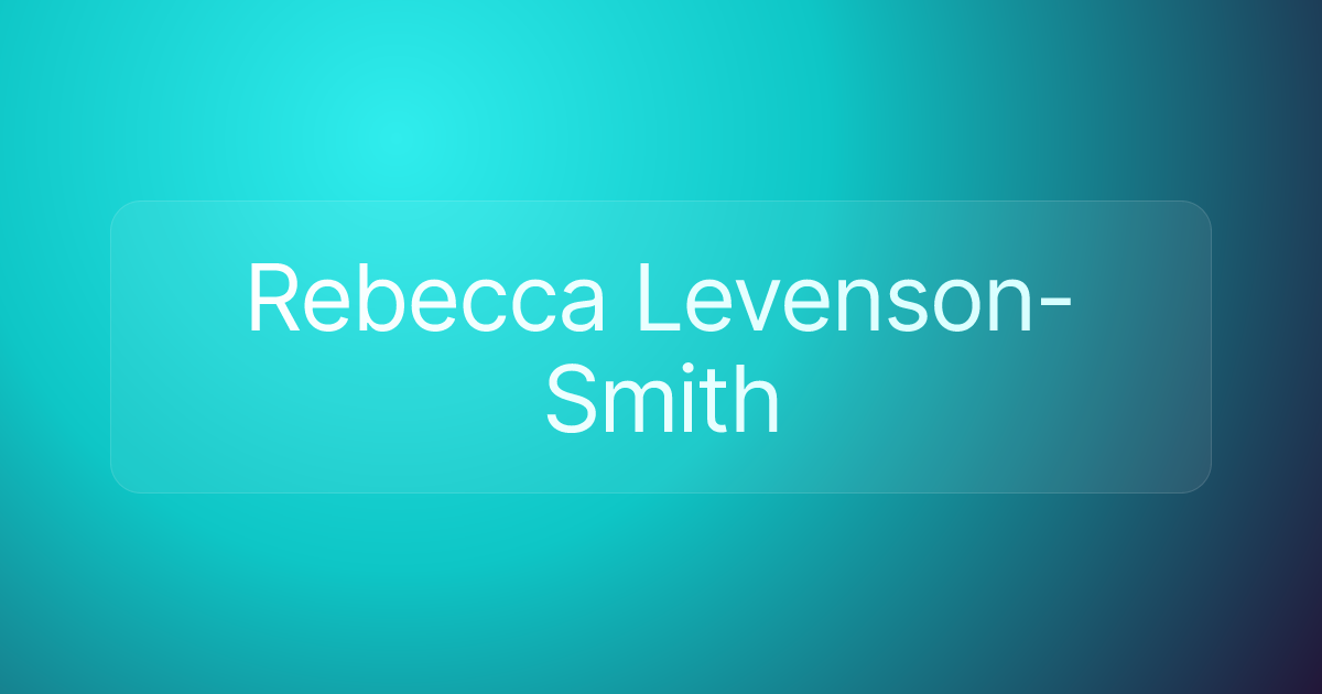 Rebecca Levenson-Smith
