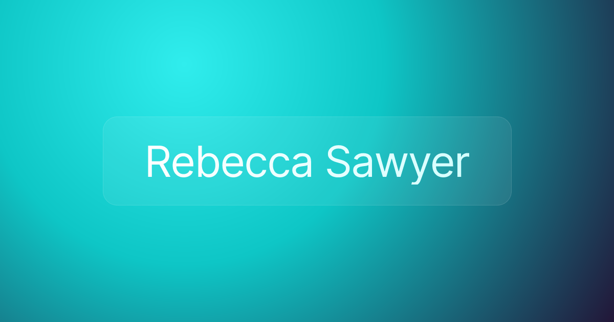 Rebecca Sawyer
