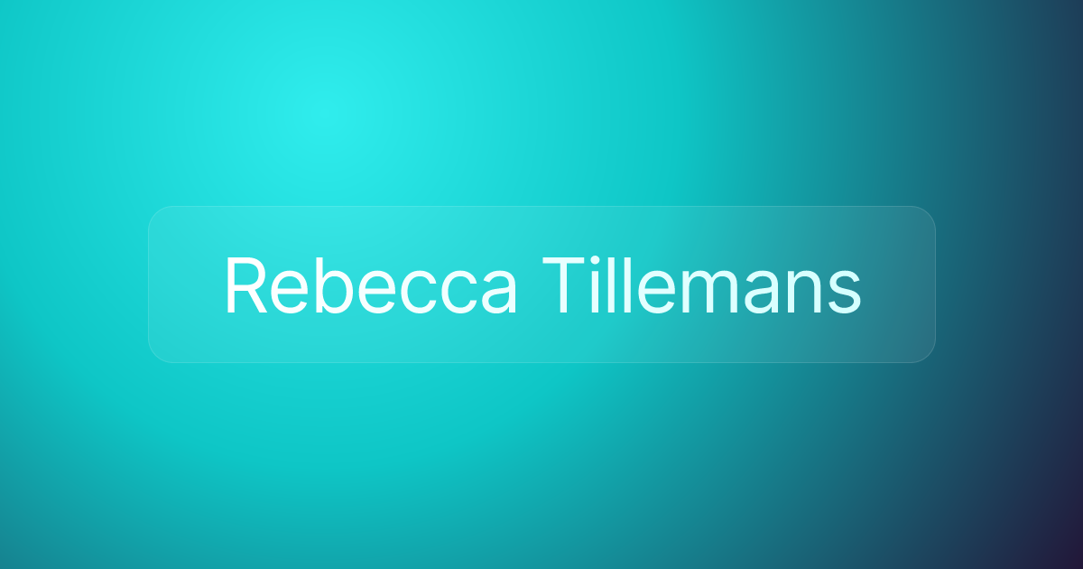 Rebecca Tillemans
