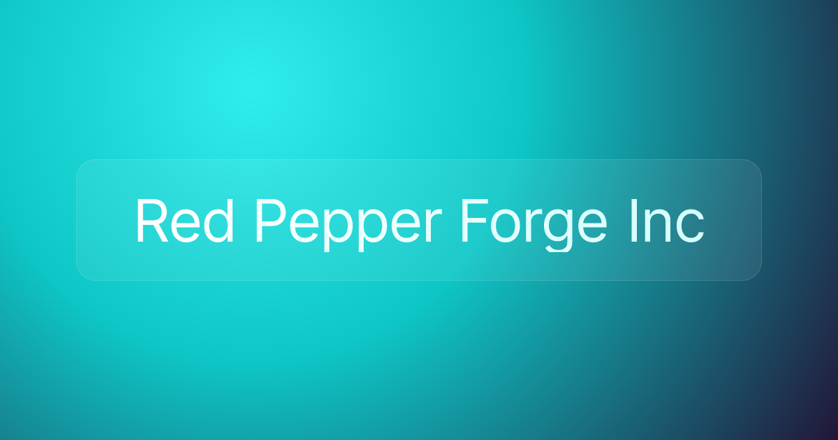 Red Pepper Forge Inc