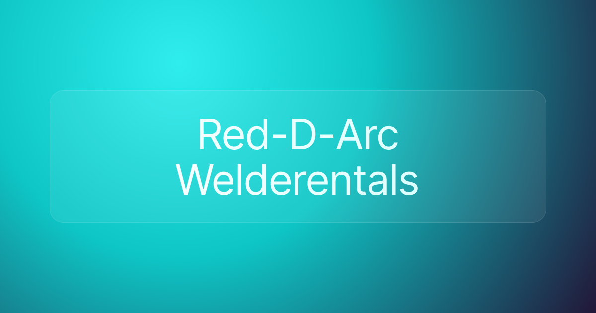 Red-D-Arc Welderentals