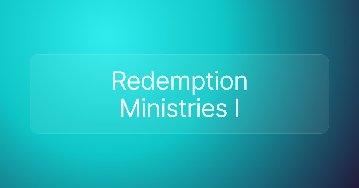 Redemption Ministries I