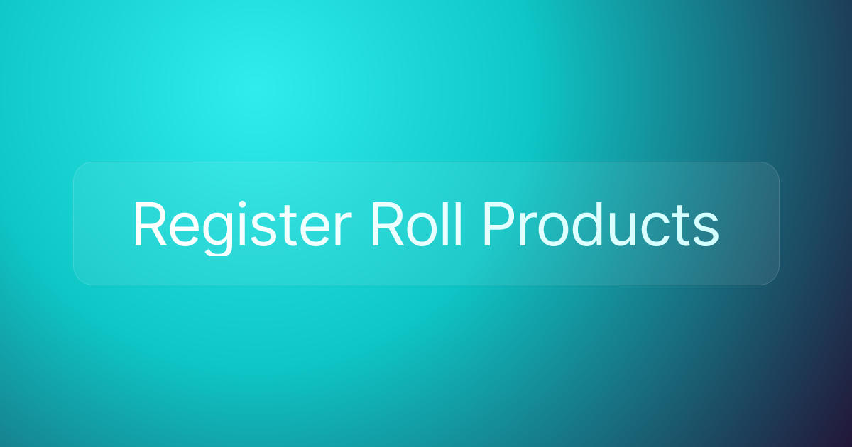 Register Roll Products